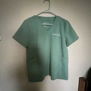 Figs Women Size M Jade Green Casma Top